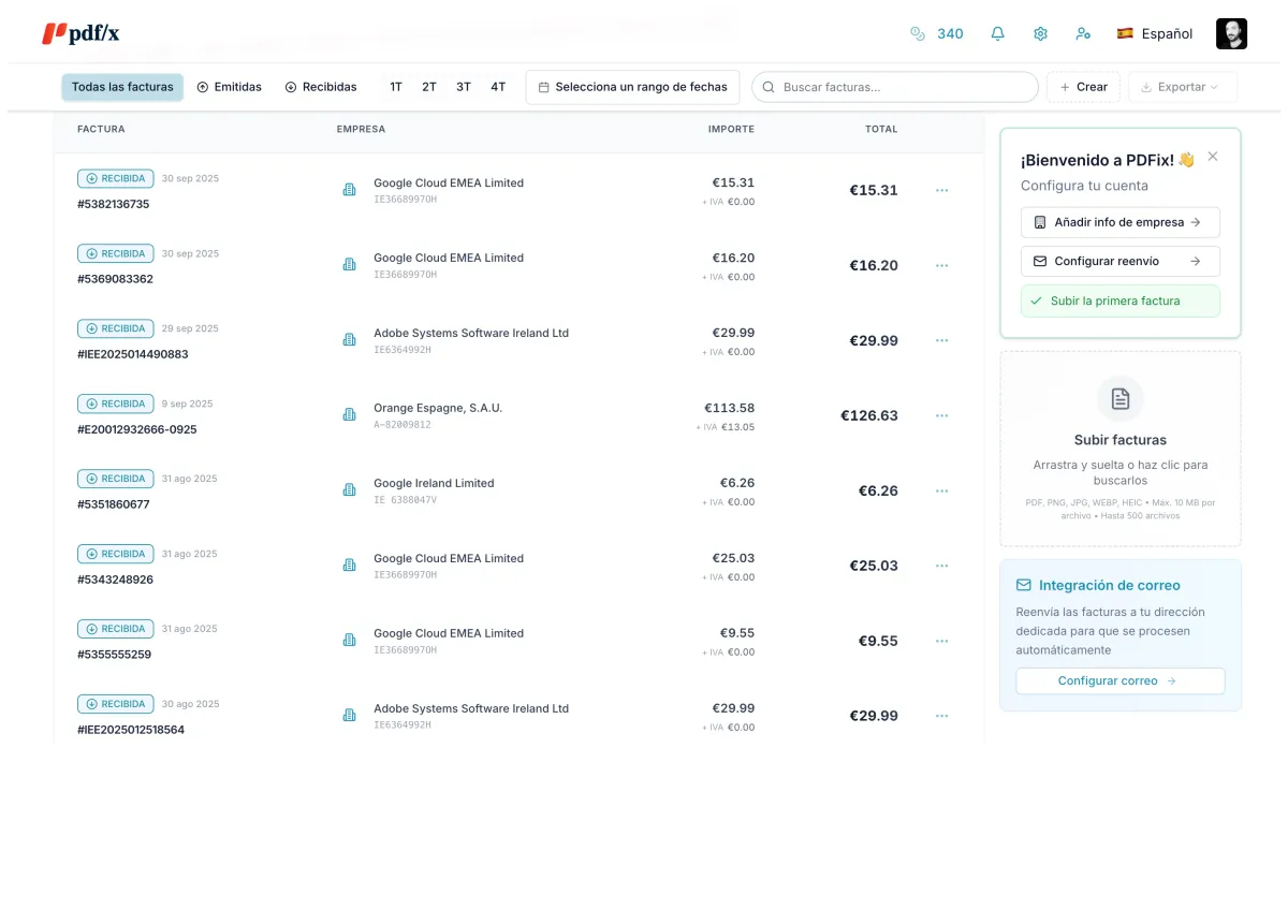 Automatizar el procesamiento de facturas